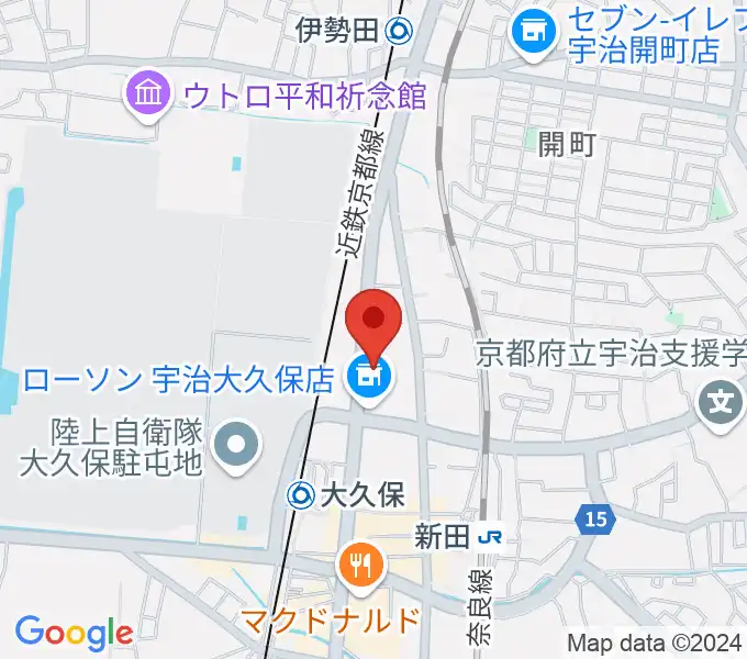 JEUGIA 宇治大久保店の地図