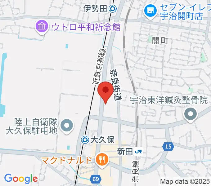 JEUGIA 宇治大久保店の地図