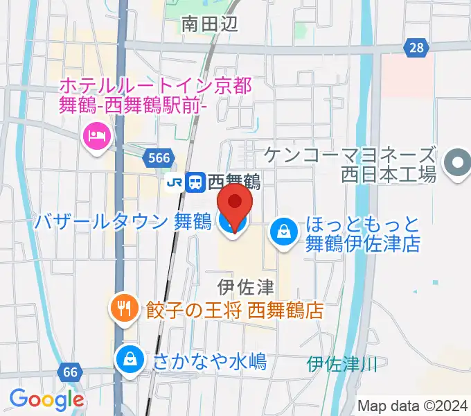 JEUGIA 西舞鶴センターの地図