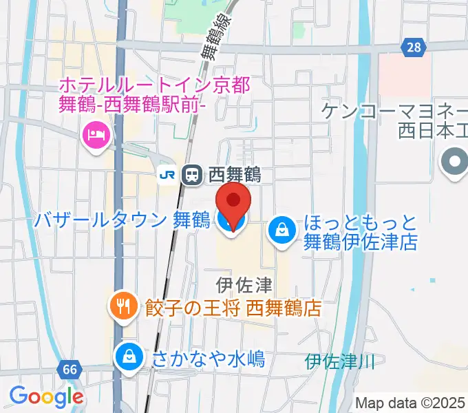 JEUGIA 西舞鶴センターの地図