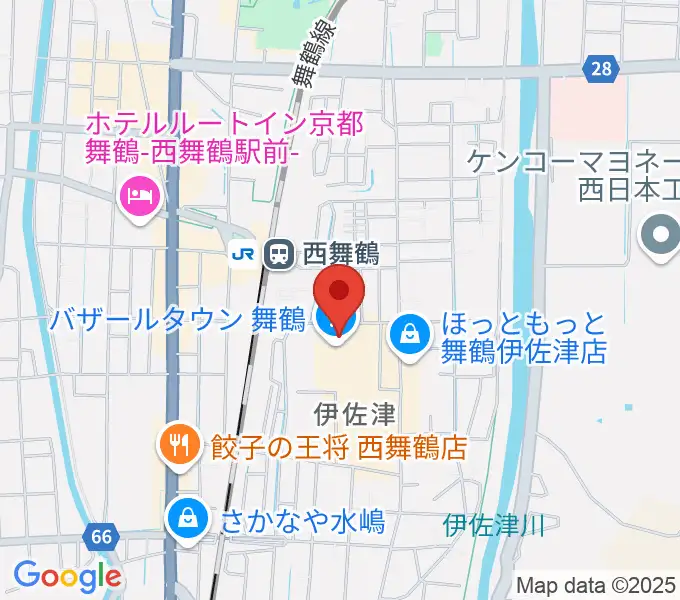 JEUGIA 西舞鶴センターの地図