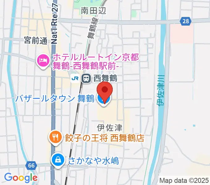 JEUGIA 西舞鶴センターの地図
