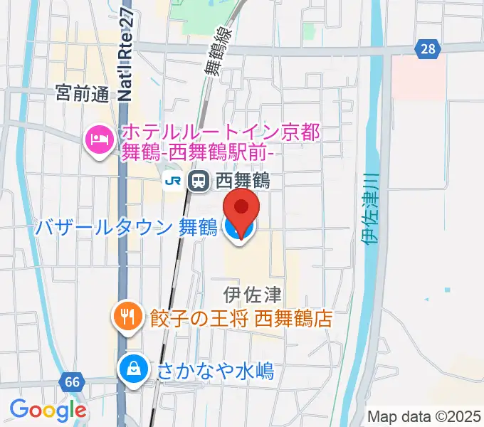JEUGIA 西舞鶴センターの地図