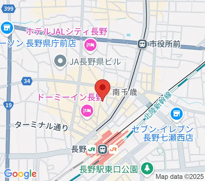 島村楽器 長野店の地図