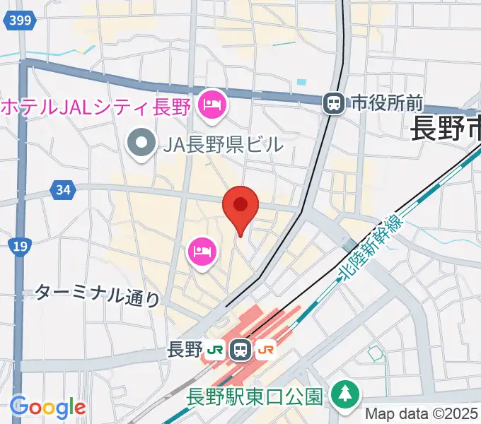 島村楽器 長野店の地図