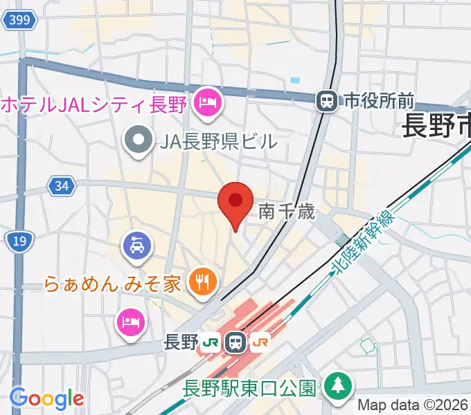 島村楽器 長野店の地図