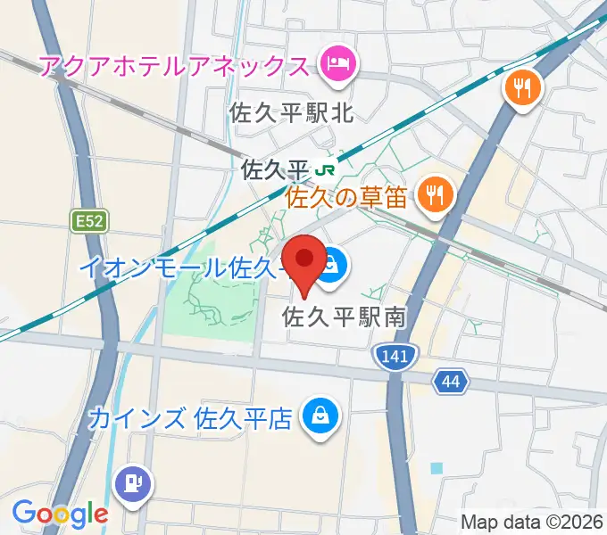 島村楽器 イオンモール佐久平店の地図