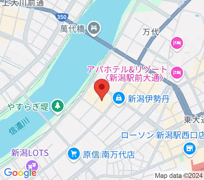 島村楽器 新潟ビルボードプレイス店 の地図