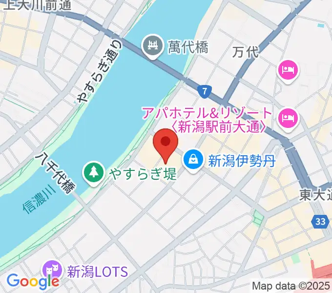 島村楽器 新潟ビルボードプレイス店 の地図