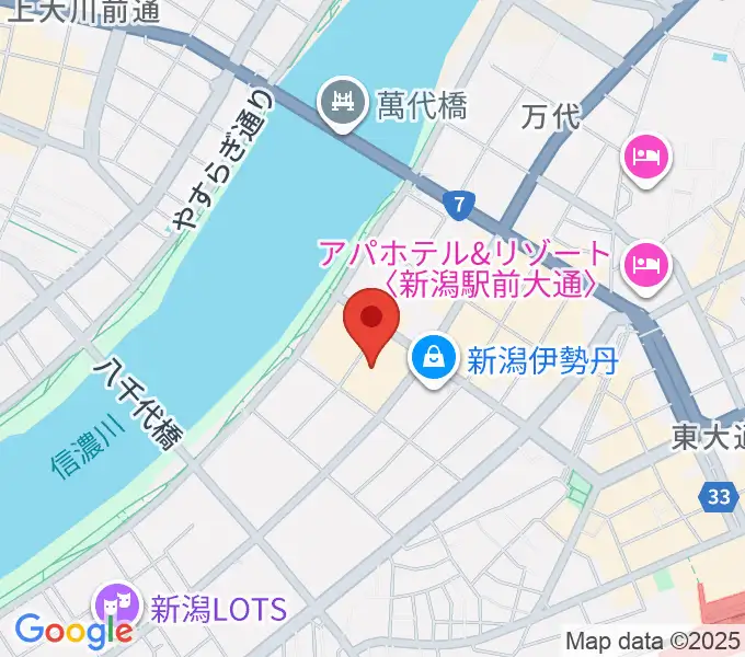 島村楽器 新潟ビルボードプレイス店 の地図