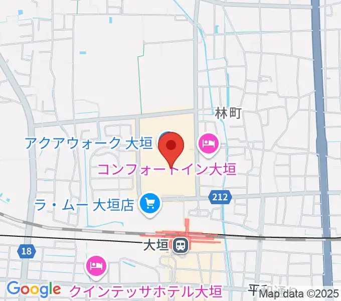 島村楽器 アクアウォーク大垣店の地図