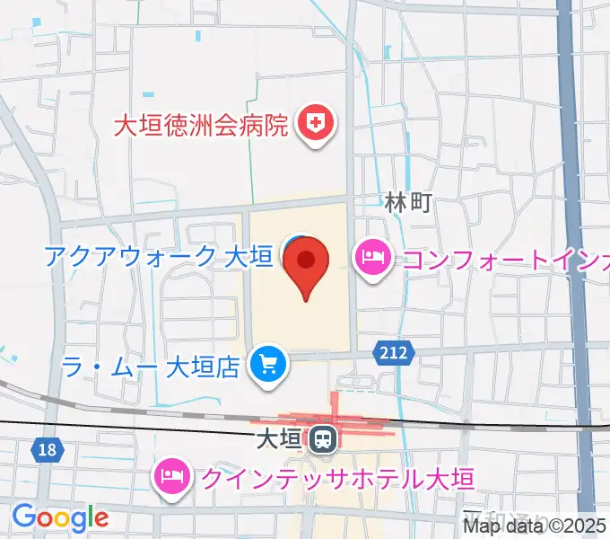 島村楽器 アクアウォーク大垣店の地図