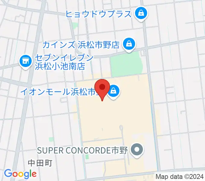 島村楽器 イオンモール浜松市野店の地図