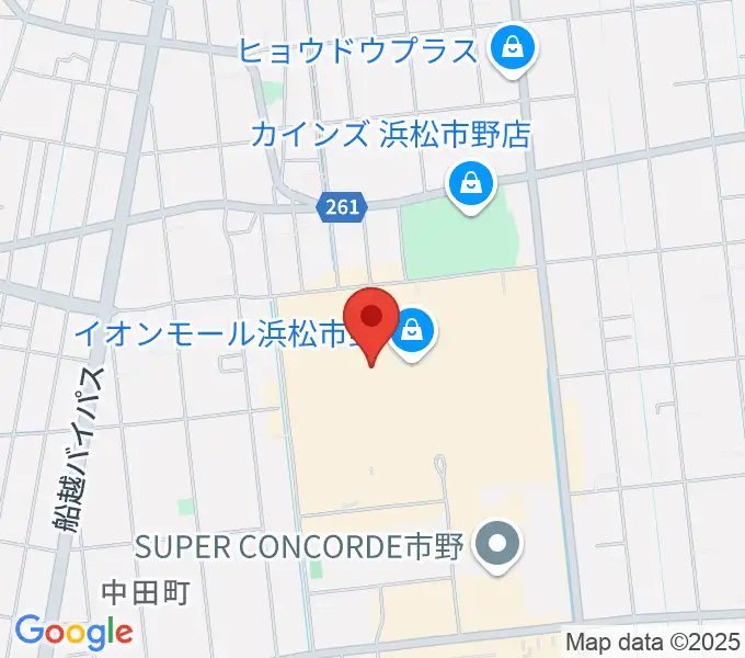 島村楽器 イオンモール浜松市野店の地図