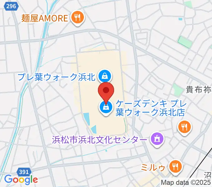 島村楽器 プレ葉ウォーク浜北店の地図