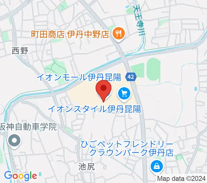 島村楽器 イオンモール伊丹昆陽店の地図