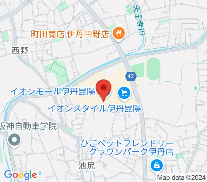 島村楽器 イオンモール伊丹昆陽店の地図