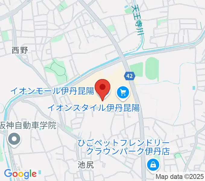 島村楽器 イオンモール伊丹昆陽店の地図