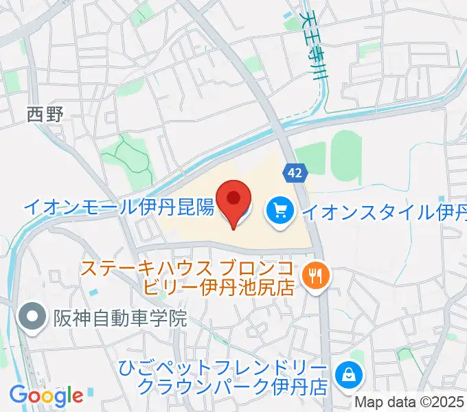 島村楽器 イオンモール伊丹昆陽店の地図
