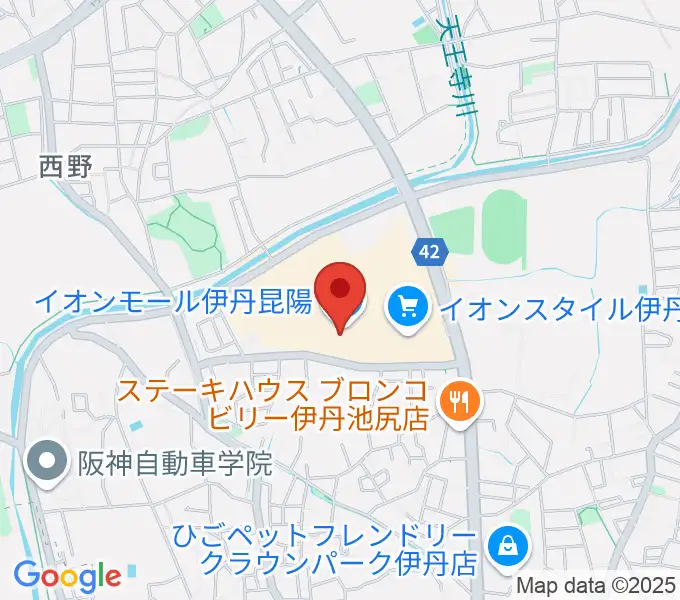 島村楽器 イオンモール伊丹昆陽店の地図
