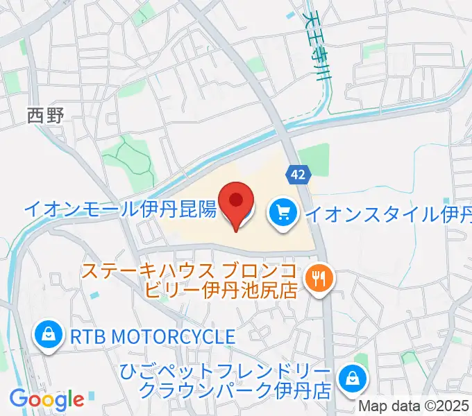 島村楽器 イオンモール伊丹昆陽店の地図
