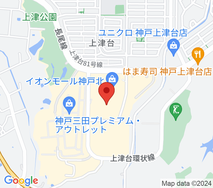 島村楽器 イオンモール神戸北店の場所