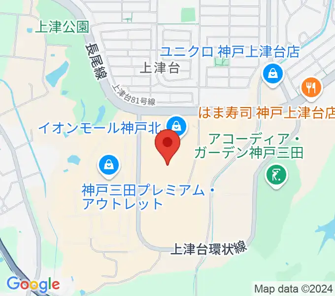 島村楽器 イオンモール神戸北店の地図