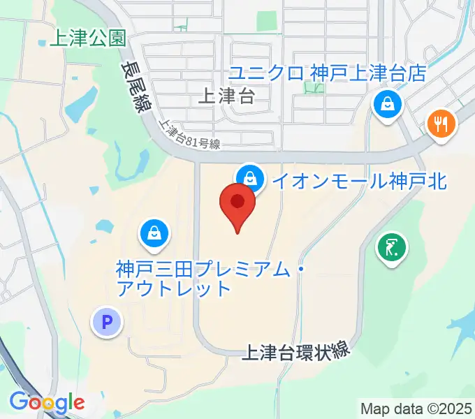 島村楽器 イオンモール神戸北店の地図