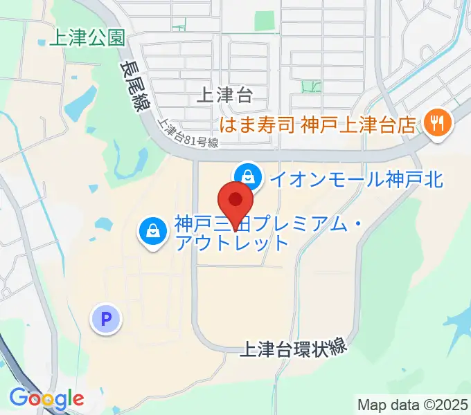 島村楽器 イオンモール神戸北店の地図