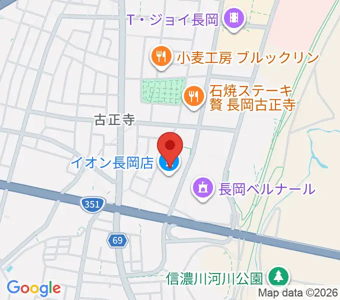 島村楽器 イオン長岡店 の地図