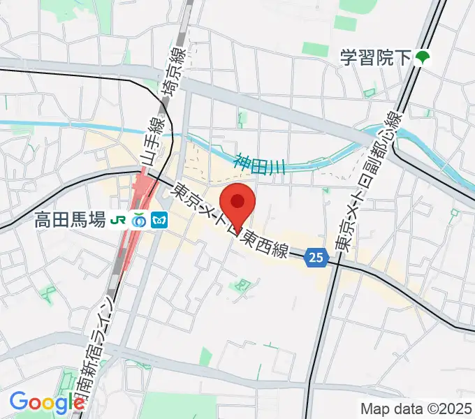 高田馬場カフェコットンクラブの地図