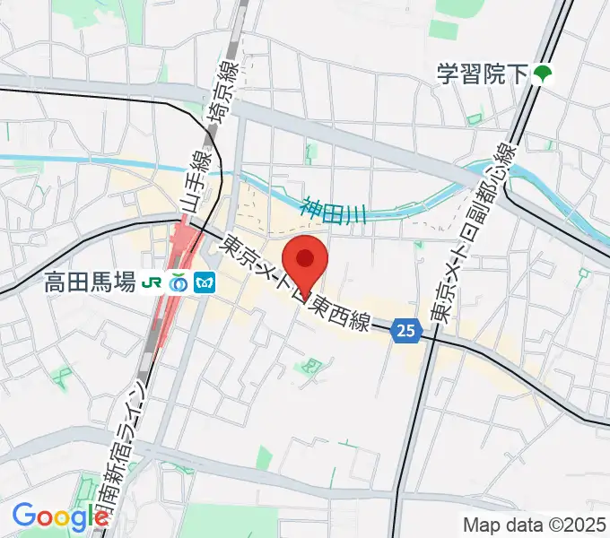 高田馬場カフェコットンクラブの地図