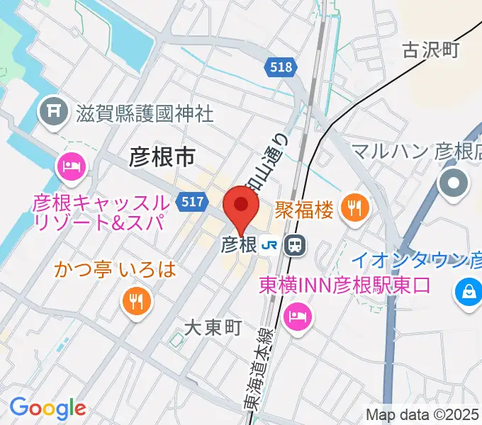 JEUGIA 彦根店の地図