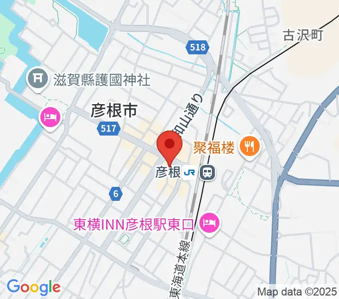 JEUGIA 彦根店の地図