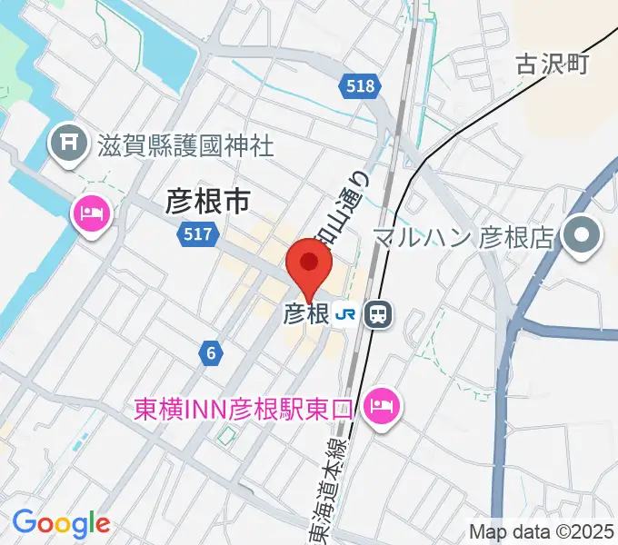 JEUGIA 彦根店の地図
