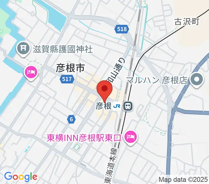 JEUGIA 彦根店の地図