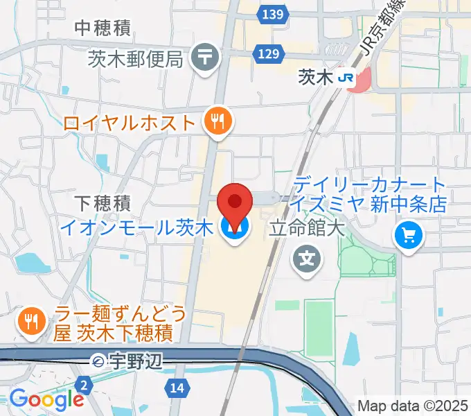 JEUGIAイオンモール茨木店の地図