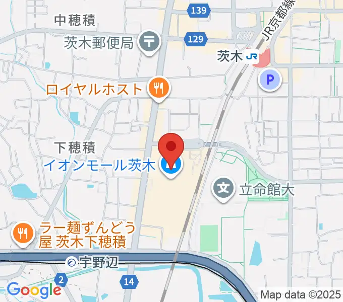 JEUGIAイオンモール茨木店の地図