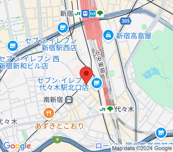 代々木アトリエ・ムジカの地図