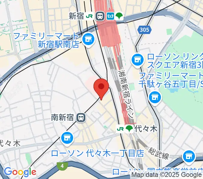 代々木アトリエ・ムジカの地図