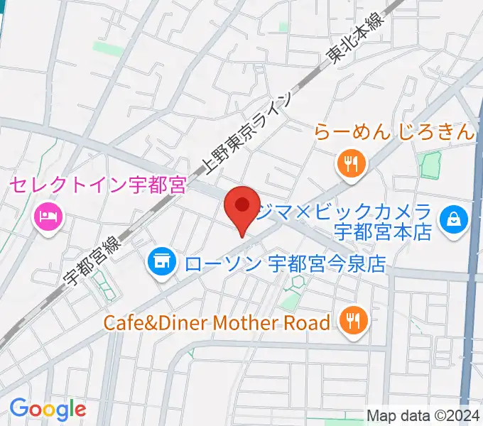 ギターショップ・オールドブリッジの地図