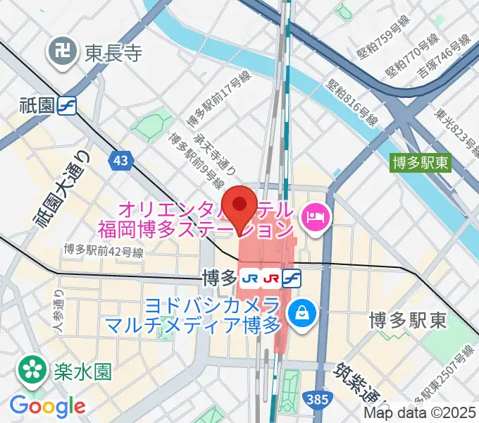 島村楽器 アミュプラザ博多店の地図