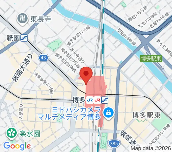 島村楽器 アミュプラザ博多店の地図