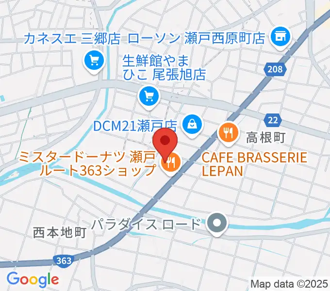 スタジオ・ミディの地図