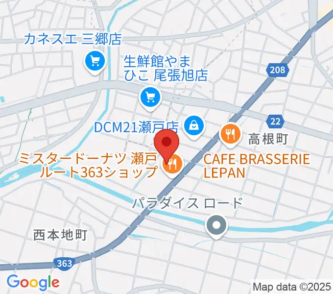 スタジオ・ミディの地図