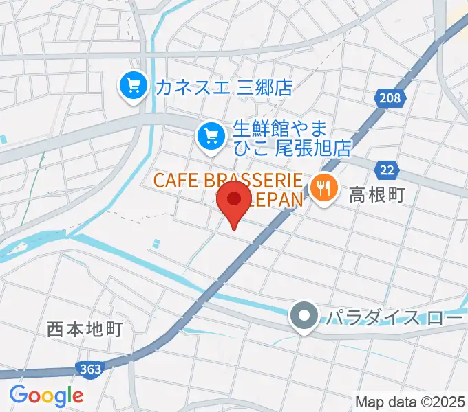 スタジオ・ミディの地図