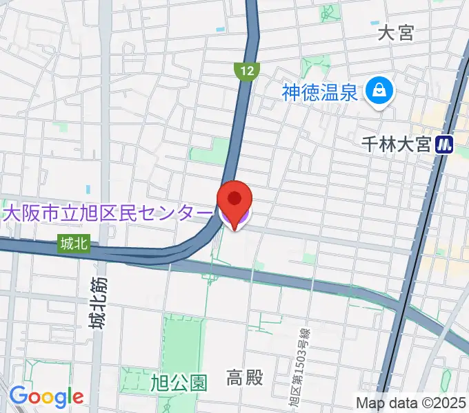 芸術創造館 音楽練習室の地図