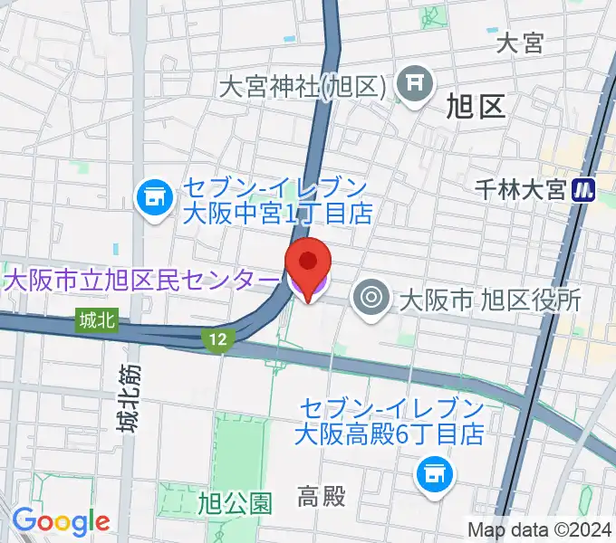 大阪市立芸術創造館の地図