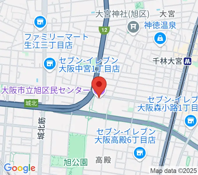 大阪市立芸術創造館の地図