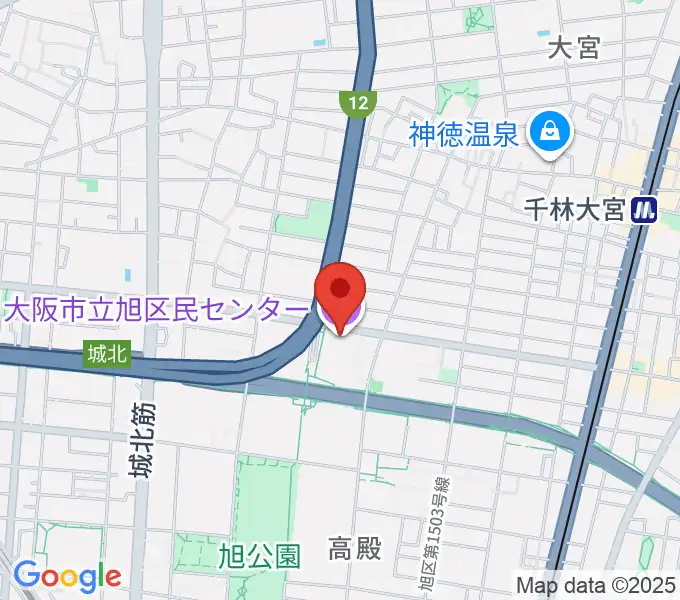 大阪市立芸術創造館の地図